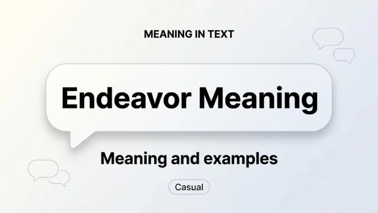 Endeavor Meaning