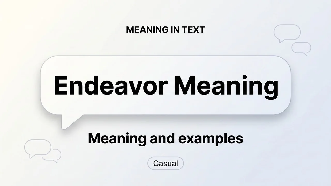 Endeavor Meaning