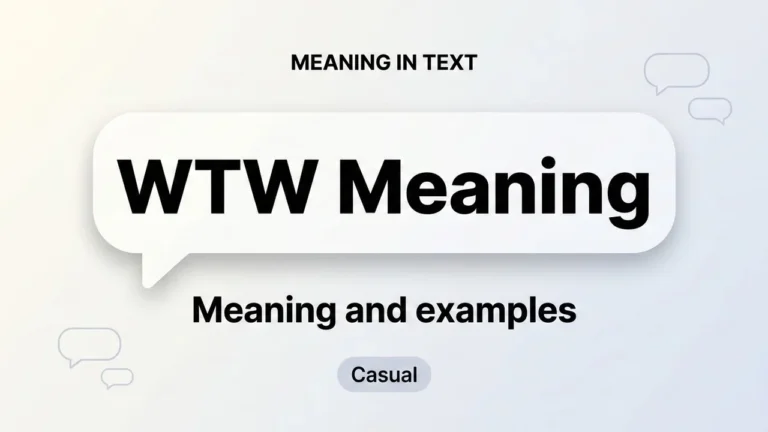 WTW Meaning