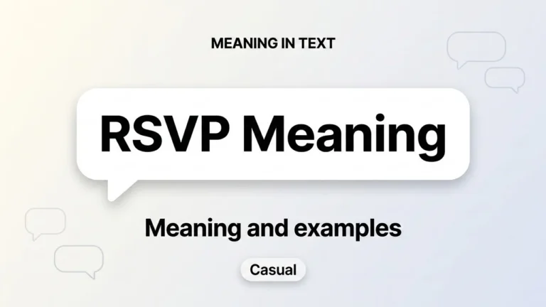 RSVP Meaning