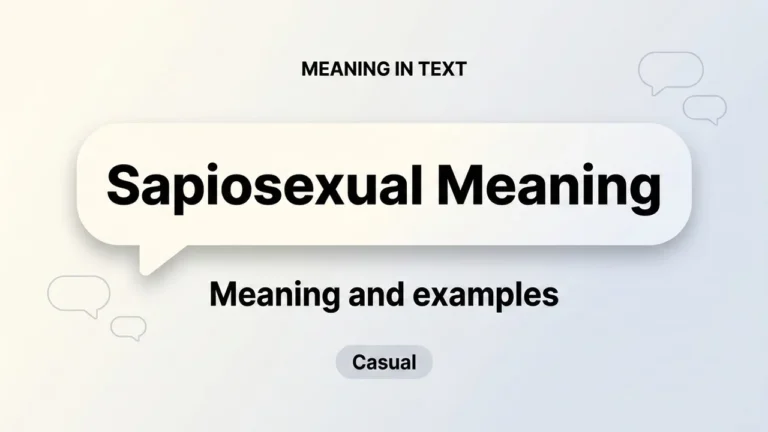 Sapiosexual Meaning