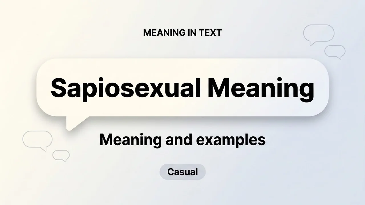 Sapiosexual Meaning