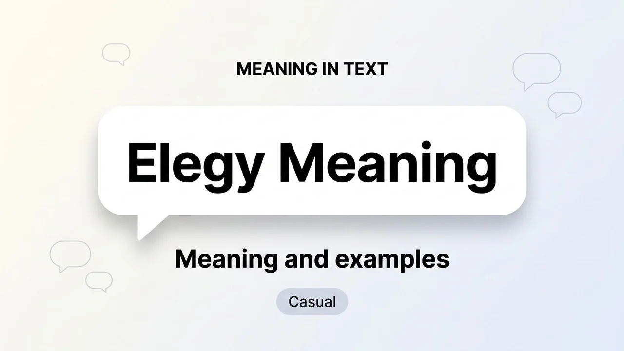 Elegy Meaning