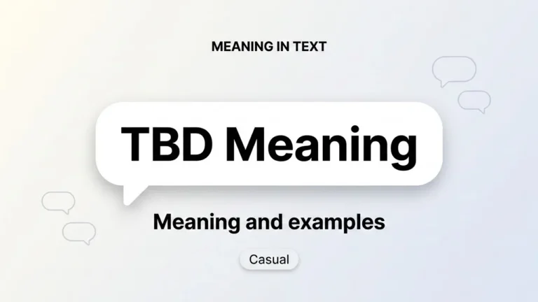 TBD Meaning
