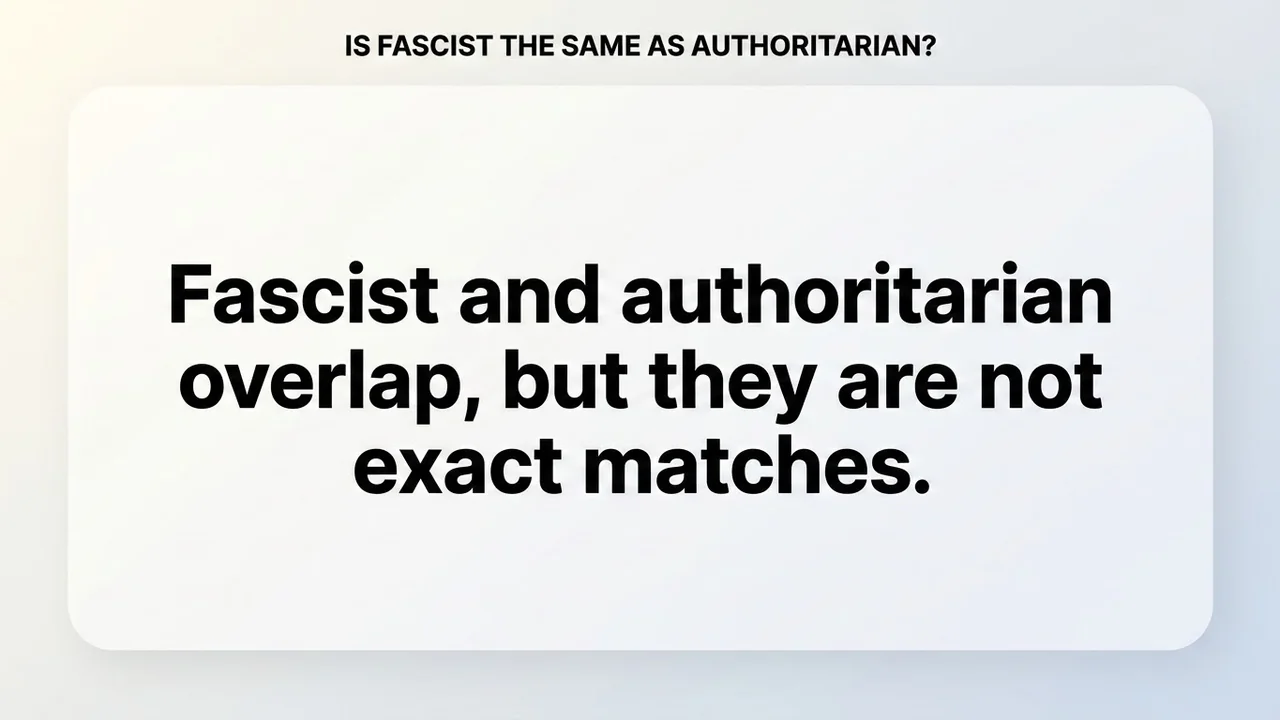 Is Fascist the Same as Authoritarian? - Fascist Meaning meaning