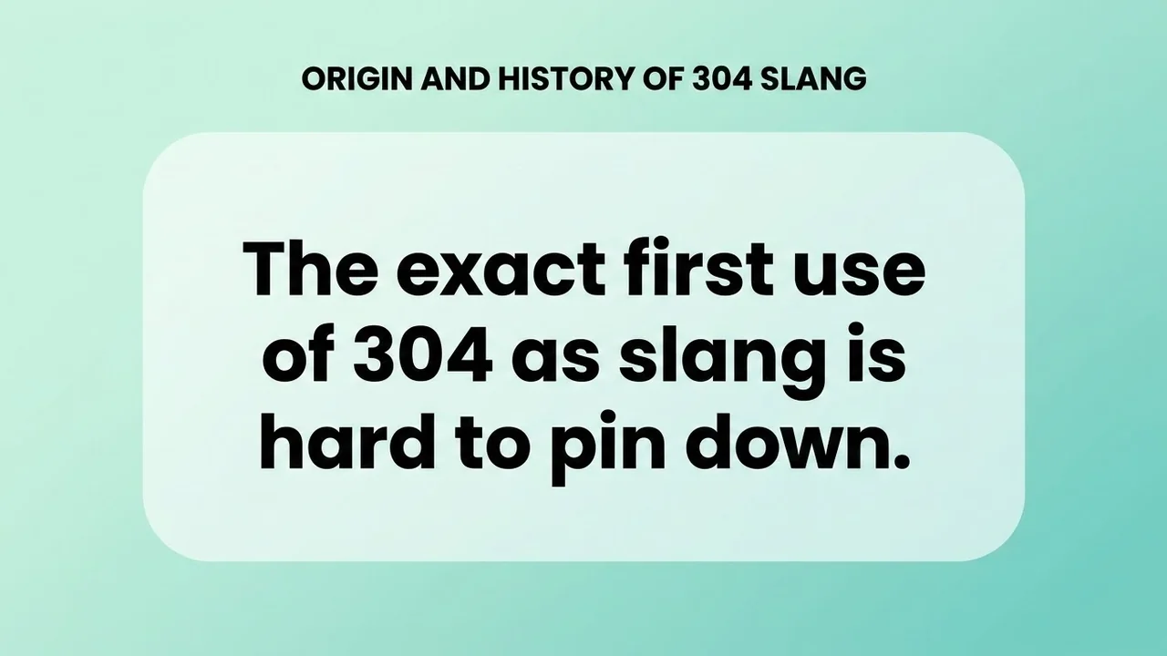 Origin and History of 304 Slang - 304 meaning