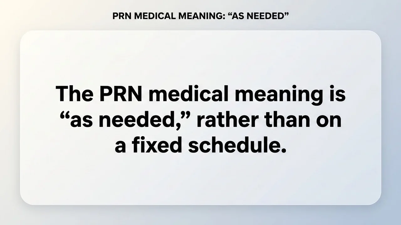 PRN Medical Meaning: “As Needed” - PRN Meaning meaning