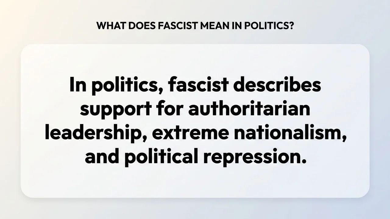 What Does Fascist Mean in Politics? - Fascist Meaning meaning