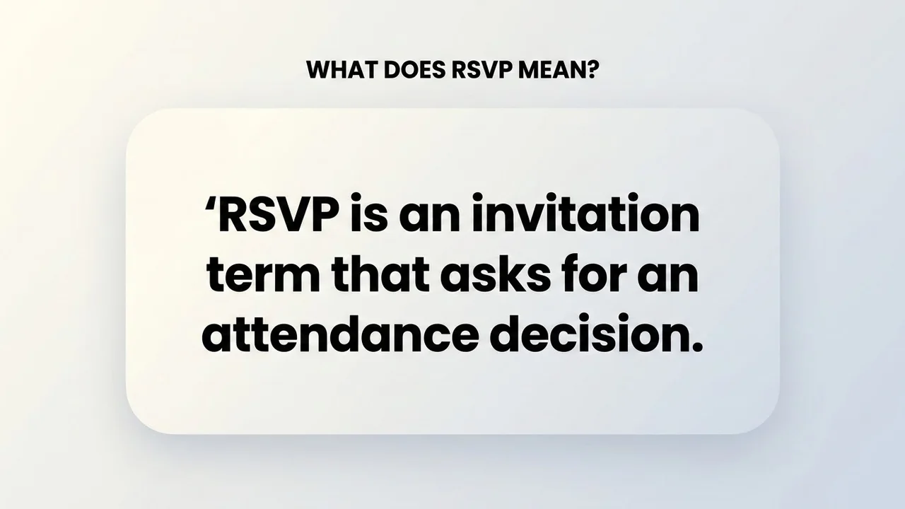 What Does RSVP Mean? - RSVP Meaning meaning